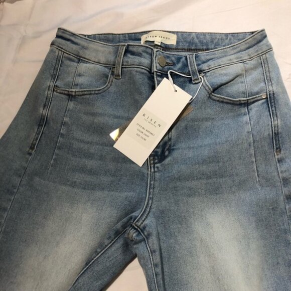 Risen Los Angeles womens super wide leg 11/30 light wash jeans NEW super soft - Picture 9 of 13